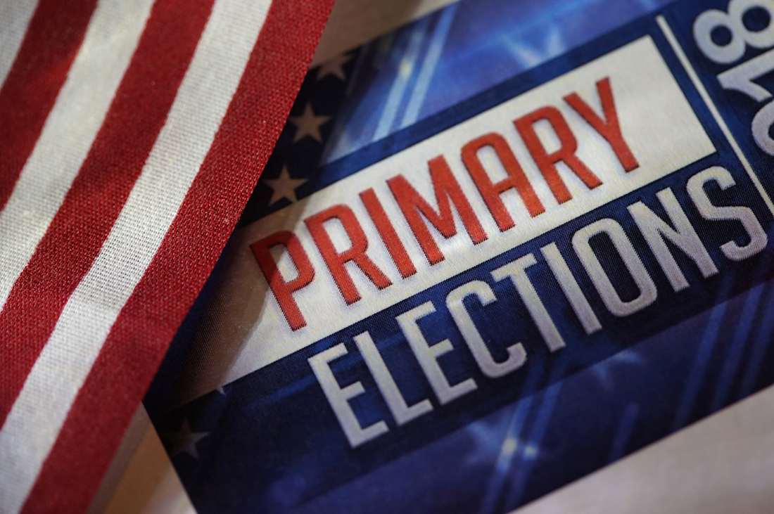 Primary Election 2026 – American flag and primary elections banner